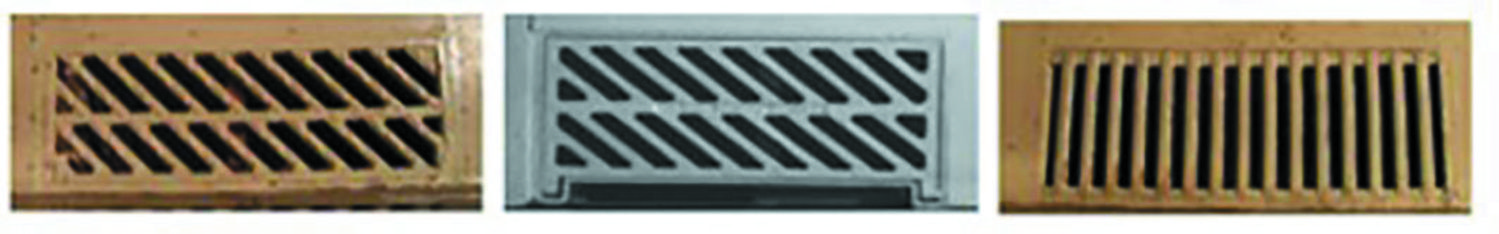 Griglie stradali usati nella campagna sperimentale.