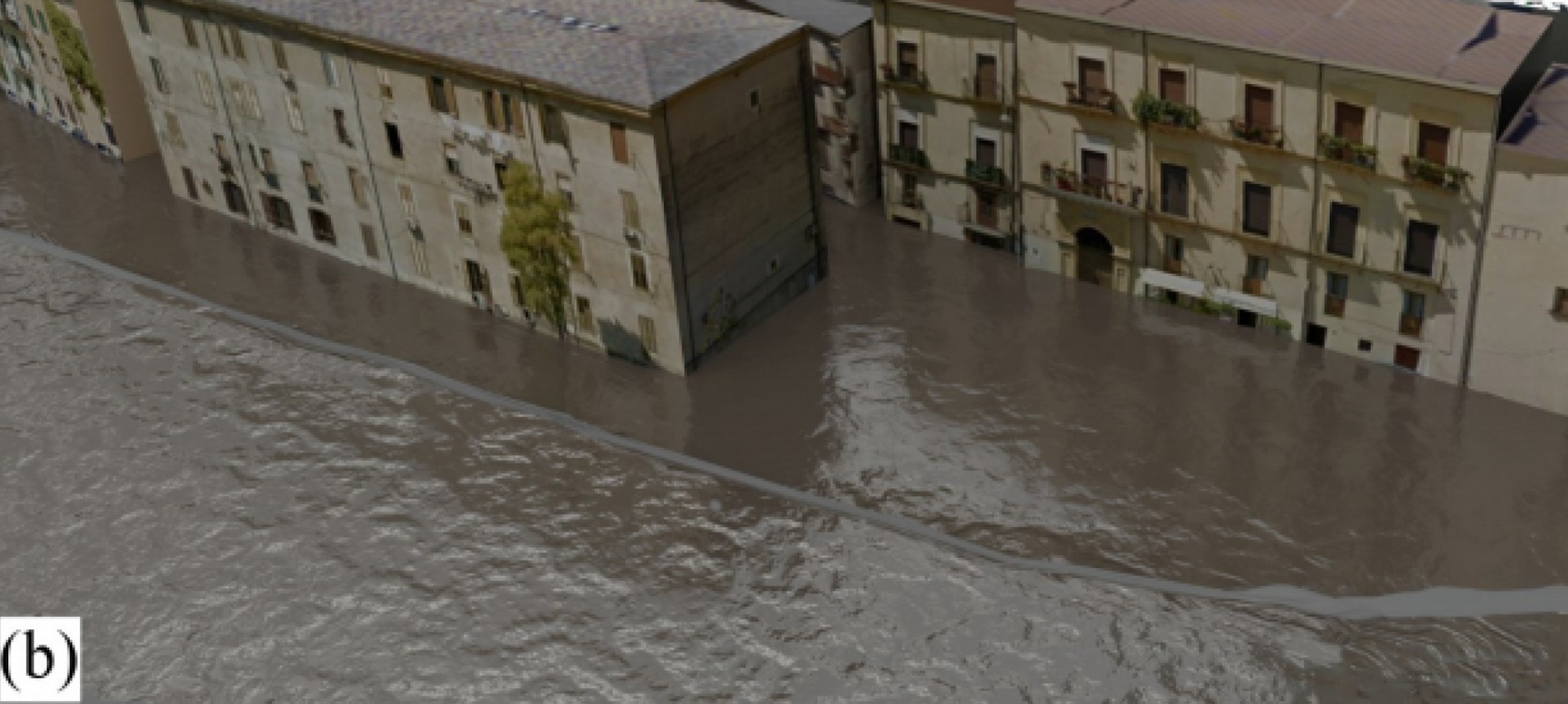Scenari virtuali di inondazione del Fiume Crati in quartiere del centro storico di Cosenza (Calabria, Italia) 