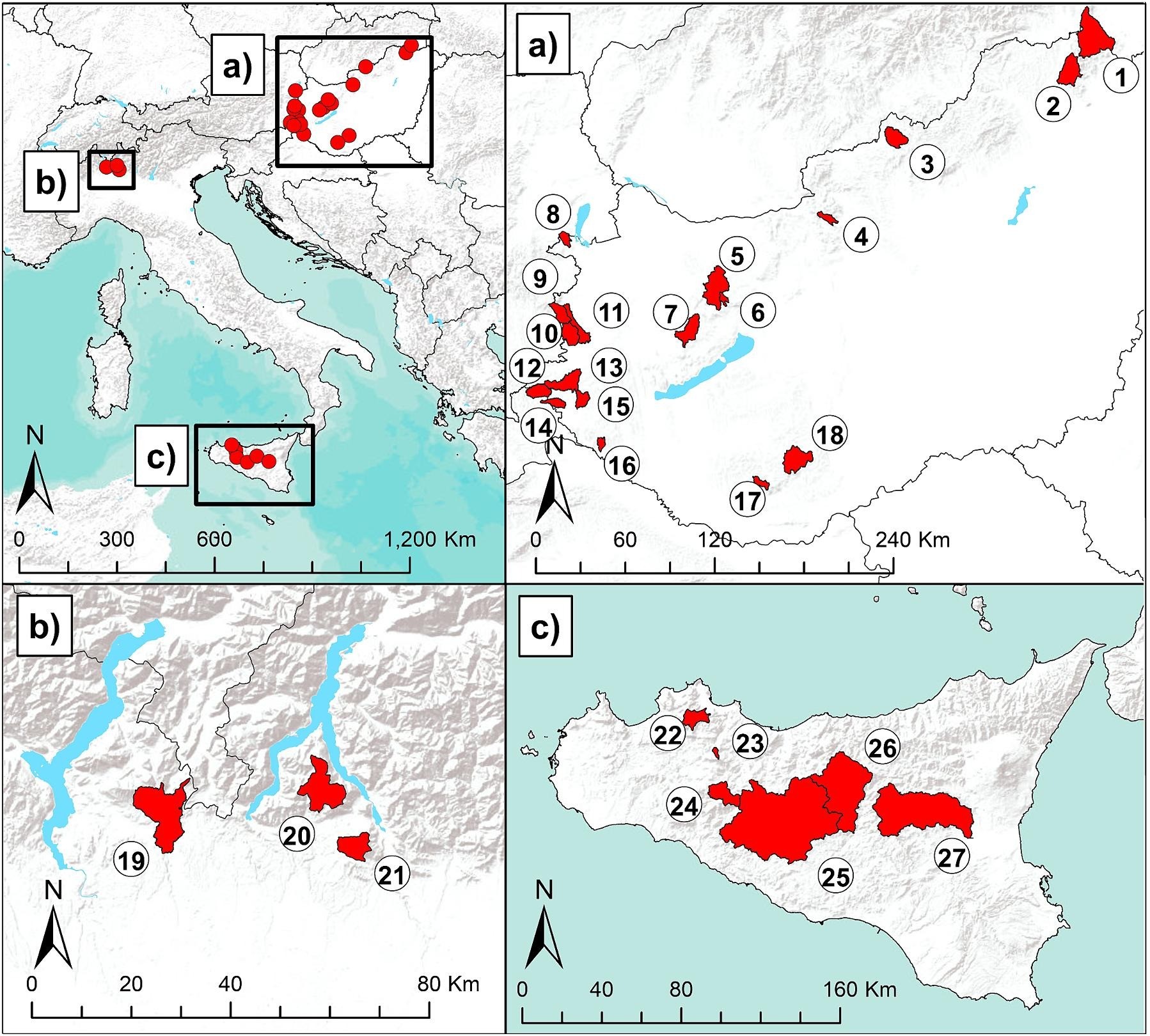 Database per l’analisi delle capacità predittive delle formule proposte
