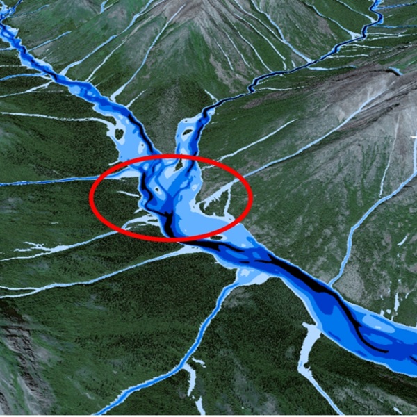 Estrazione bidimensionale dei reticoli idrografici da modelli digitali del terreno ad alta risoluzione.